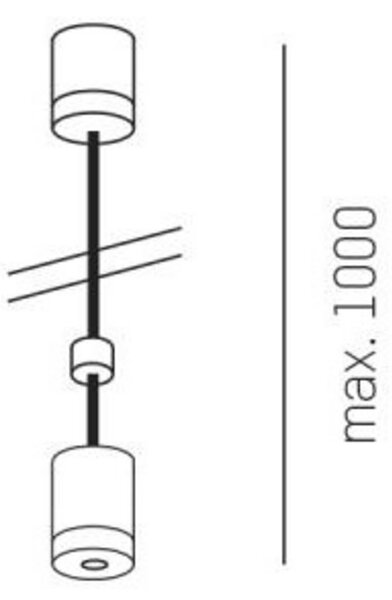 Molto Luce Suspensie pentru șină Volare, 100cm, alb, Alb, Metal