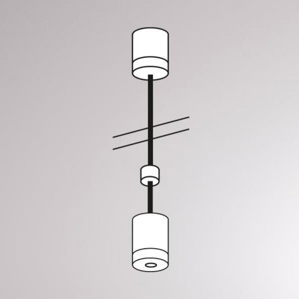 Molto Luce Suspensie pentru șină Volare, 100cm, alb, Alb, Metal