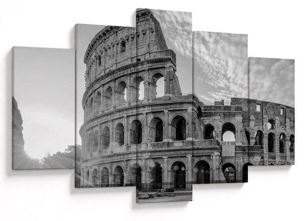Tablou - Colosseum din Roma, alb-negru (150x105 cm)