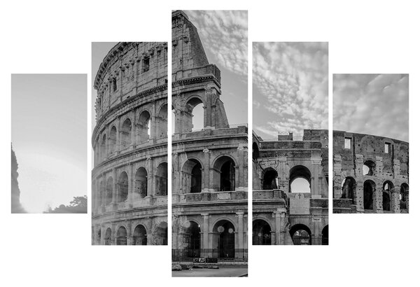 Tablou - Colosseum din Roma, alb-negru (150x105 cm)