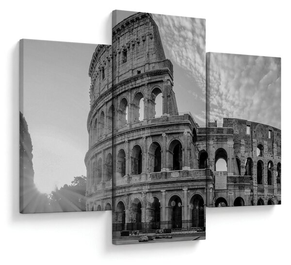 Tablou - Colosseum din Roma, alb-negru (90x60 cm)