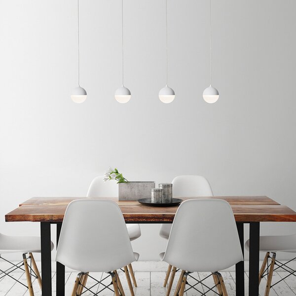 Molto Luce Gilo PD lampă susp. LED 3000K negru, Negru, Camera de zi / sufragerie, Metal, Modern, glob