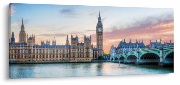 Tablou - Londra în culori pastelate (120x50 cm)