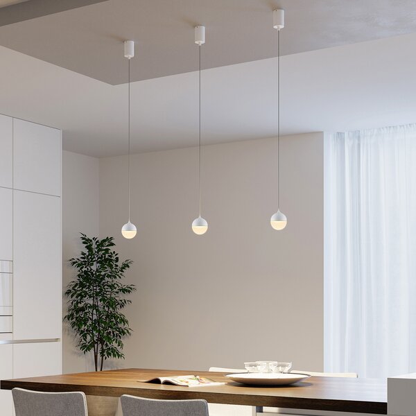 Molto Luce Gilo PD lampă susp. LED 3000K alb, Alb, Camera de zi / sufragerie, Metal, Modern, glob