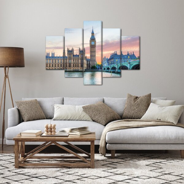 Tablou - Londra în culori pastelate (150x105 cm)