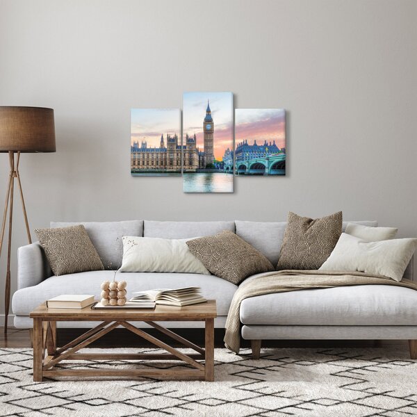 Tablou - Londra în culori pastelate (90x60 cm)