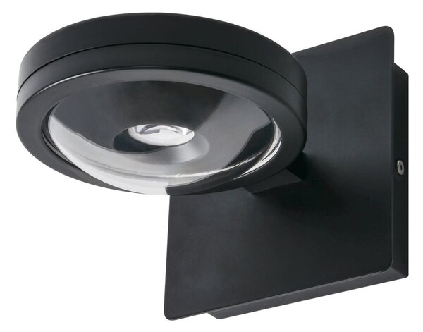 MEGATRON Aplică de perete Solo Punto LED, negru mat, reglabil, Negru, Baie, Metal, Modern