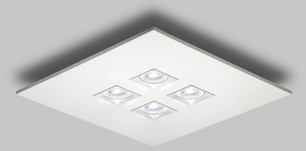Milan Iluminación Polifemo - plafonieră albă, reglabil, Alb, Camera de zi / sufragerie, Metal, Modern, Plafon unghiular direct