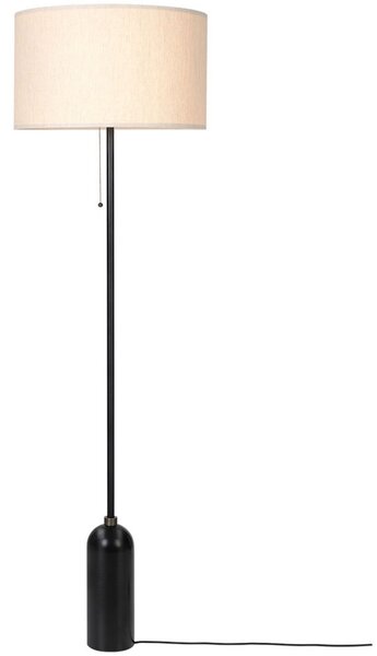 Lampadar GUBI, reglabil, Negru, Camera de zi, Marmură