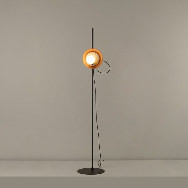 Milan Iluminación Lampă de podea Wire Ø 24 cm antracit, Negru, Camera de zi / sufragerie, Metal, Design
