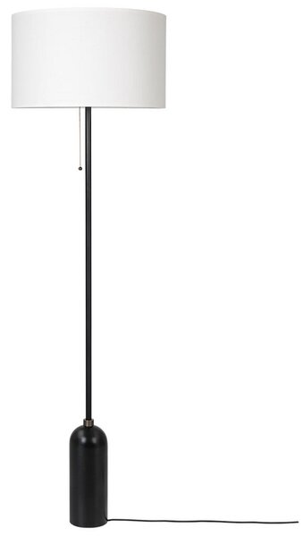 Lampadar GUBI, reglabil, Negru, Camera de zi, Marmură