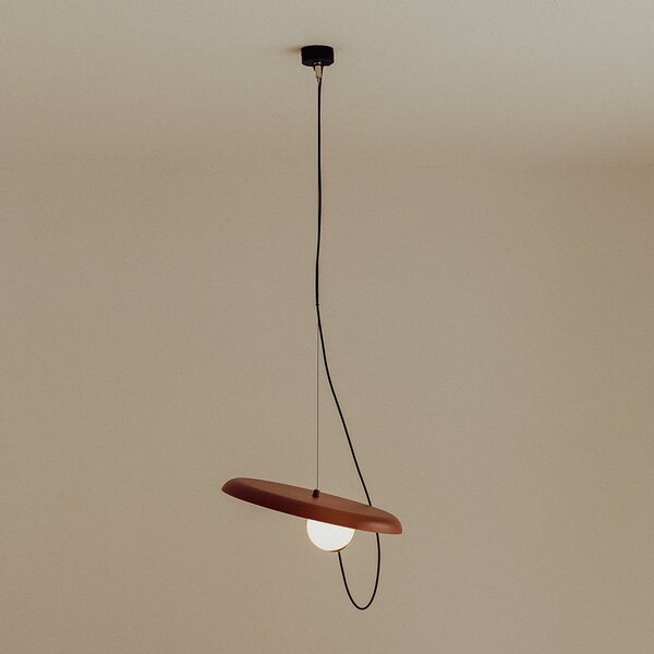 Milan Iluminación Suspensie din sârmă Ø 38 cm cupru metalic, reglabil, Cupru, Camera de zi / sufragerie, Metal, Design