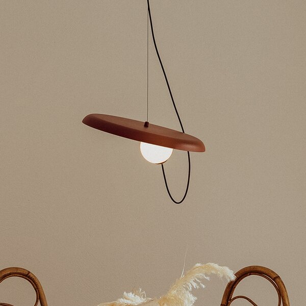 Milan Iluminación Suspensie din sârmă Ø 38 cm cupru metalic, reglabil, Cupru, Camera de zi / sufragerie, Metal, Design