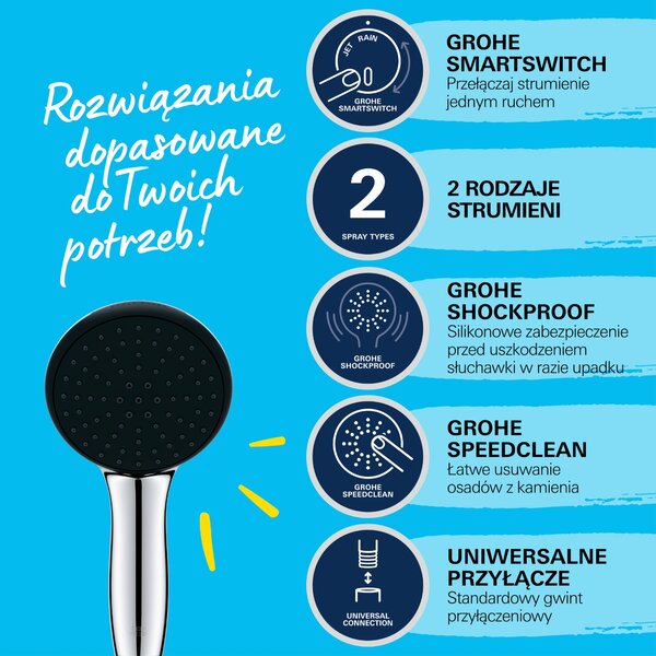 Grohe Vitalio Start set de duș perete crom 26952001