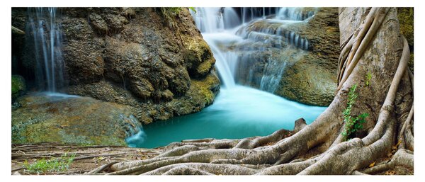 Tablou - Râu cu cascade (120x50 cm)