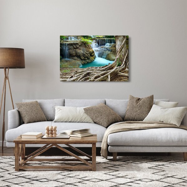 Tablou - Râu cu cascade (90x60 cm)