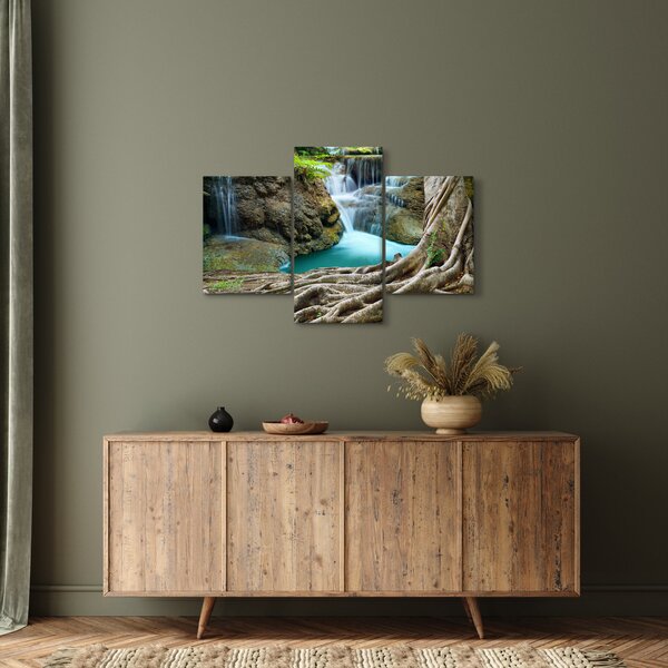 Tablou - Râu cu cascade (90x60 cm)