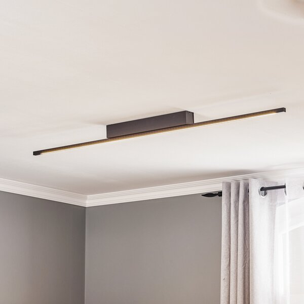 Quitani Plafonieră cu LED Tolu, negru, 118 cm, reglabil, Negru, Camera de zi / sufragerie, Metal, Modern
