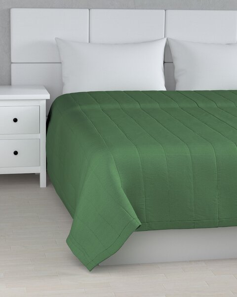 Cuvertura matlasata cu model culoare verde