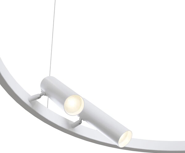 Maytoni Satellite lampă susp. LED 3.300 K alb, Alb, Camera de zi / sufragerie, Metal, Modern