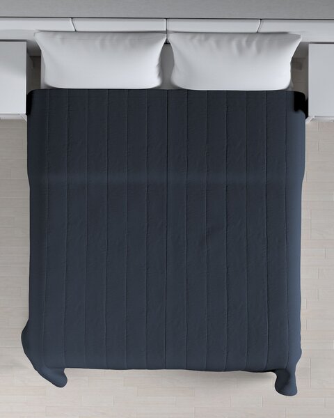 Cuvertura matlasata cu model culoare bleumarin