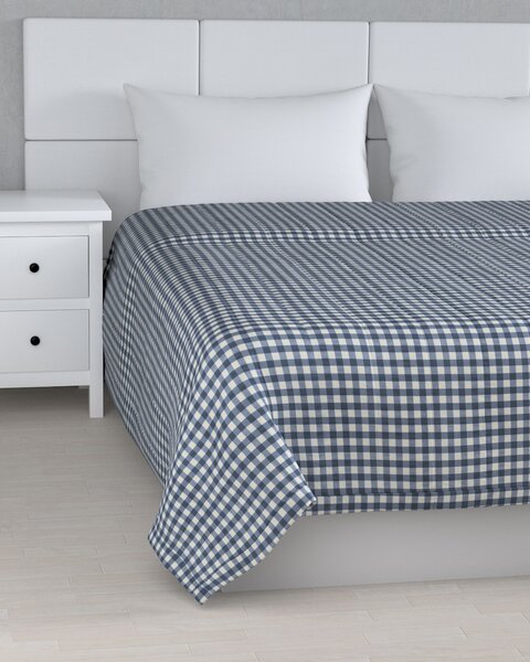 Cuvertura matlasata cu model culoare bleumarin Țesătură cu model