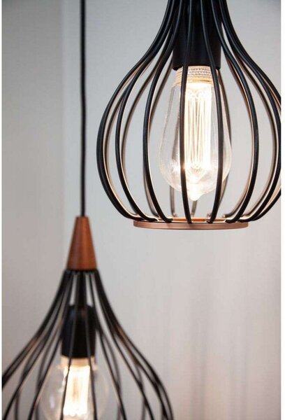 Lustră Pendul Halo Design, Negru, Camera de zi, Metal