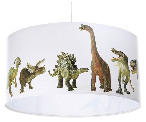 Maco Design Lampă suspendată pentru camera copiilor Dino cu motiv foto, reglabil, Alb, Camera copiilor, Plastic, Modern