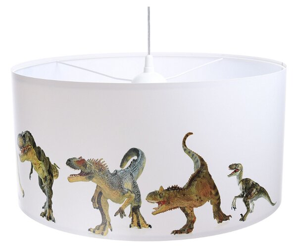 Maco Design Lampă suspendată pentru camera copiilor Dino cu motiv foto, reglabil, Alb, Camera copiilor, Plastic, Modern