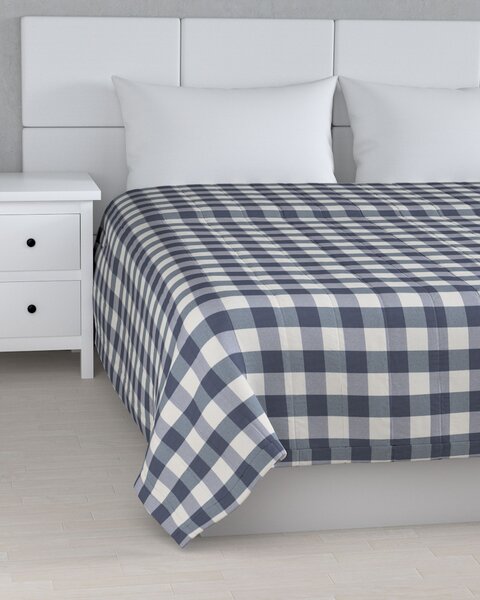 Cuvertura matlasata cu model culoare bleumarin Țesătură cu model