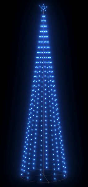 Decorațiune brad Crăciun conic 400 LED-uri albastru 100x360 cm