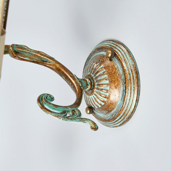 Lindby lampă tablou Kalea, 46 cm, 2 becuri, verdigris, E14, reglabil, Bronz / Alamă Veche, Camera de zi / sufragerie, Metal, Antichitate