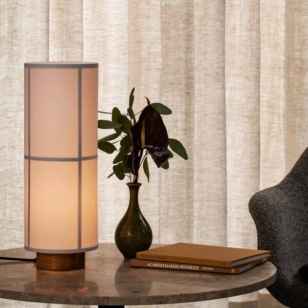 Audo Copenhagen Hashira lampă de masă cu dimmer, natur, reglabil, Bej, Camera de zi / sufragerie, Țesătură / Textil, Design