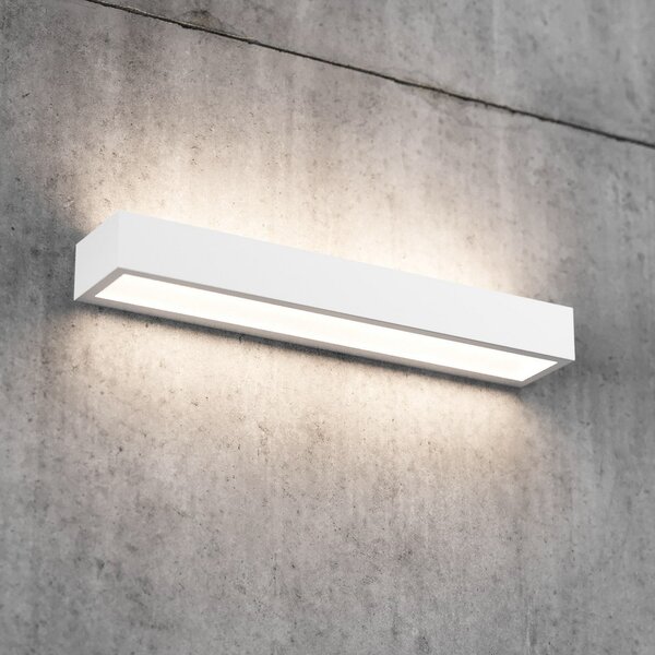 MCJ Aplică de perete LED Mera, lățime 40 cm, alb, 3.000K, Alb, Hol, Metal, Modern