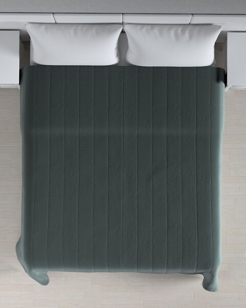 Cuvertura matlasata cu model culoare verde Țesătură catifea
