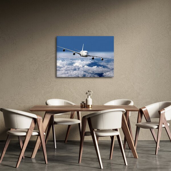 Tablou - Avion în nori (70x50 cm)