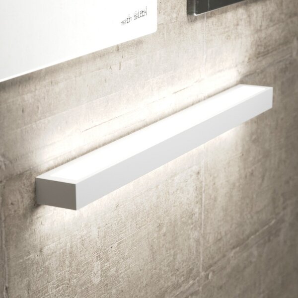 MCJ Aplică de perete LED Mera, lățime 80 cm, alb, 3000K, Alb, Hol, Metal, Modern