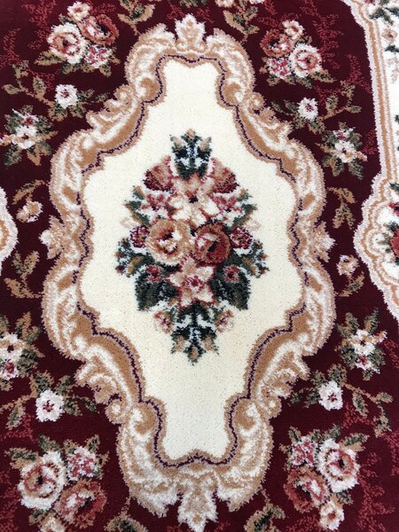 Traversa, Model Clasic 570 210, Festonata, Latime 80 cm, Crem Rosu 80 x 200