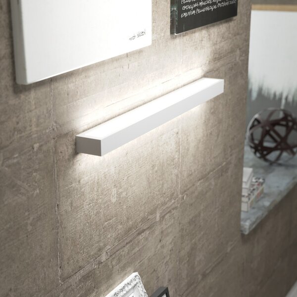 MCJ Aplică de perete LED Mera, lățime 80 cm, alb, 3000K, Alb, Hol, Metal, Modern