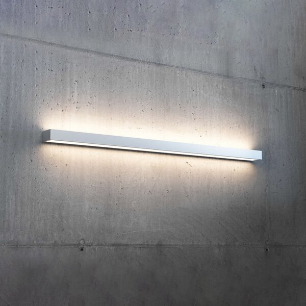 MCJ Aplică Mera LED, lățime 120 cm, aluminiu, 3.000K, Metalic, Hol, Metal, Modern