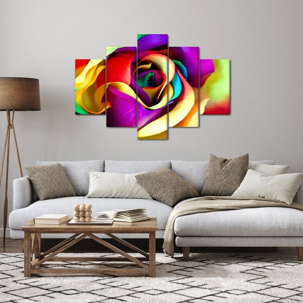 Tablou - Trandafir colorat (150x105 cm)