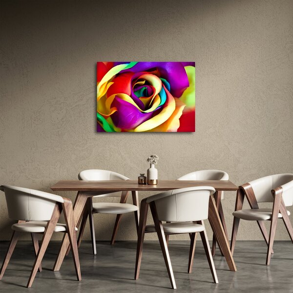 Tablou - Trandafir colorat (70x50 cm)