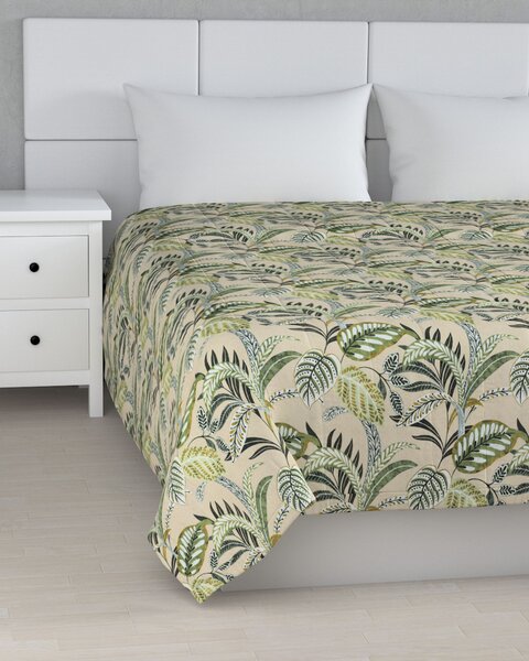 Cuvertura matlasata cu model culoare verde Țesătură cu model