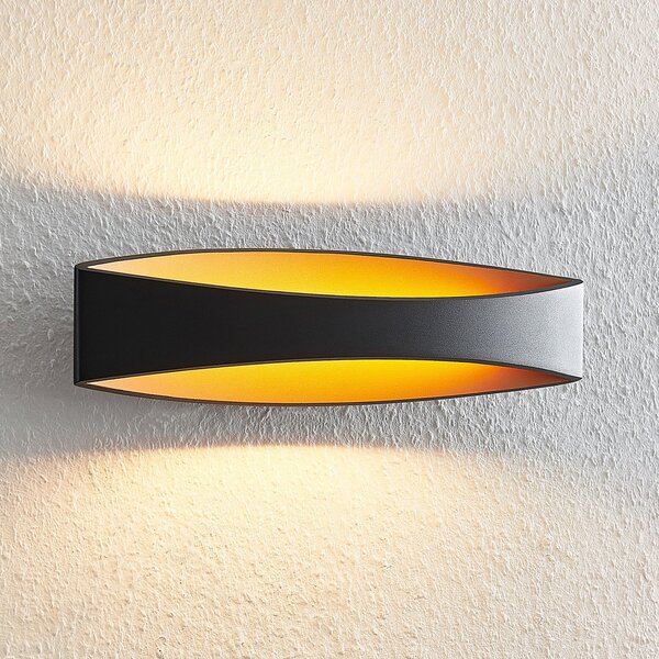 Lampă de perete Arcchio, Jelle, Negru, Camera de zi, Metal, Modern