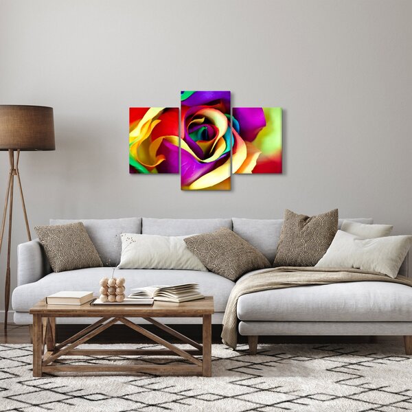 Tablou - Trandafir colorat (90x60 cm)