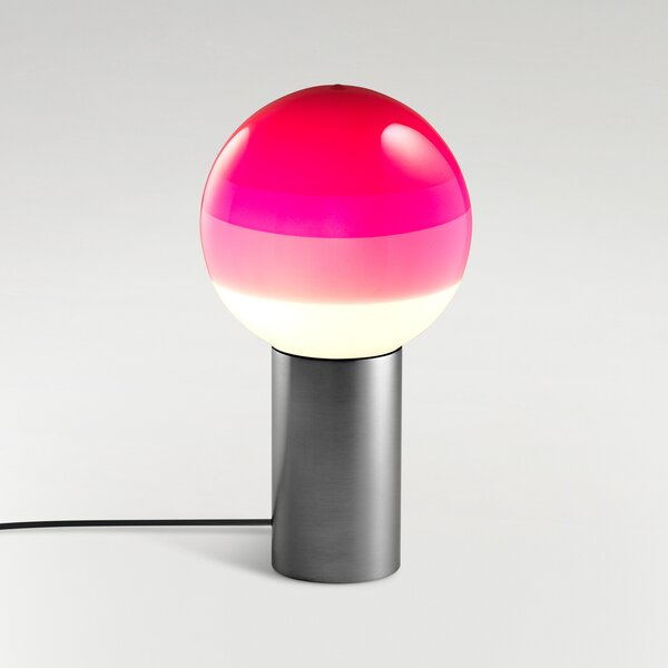 MARSET Lampa de masă Dipping Light, înălțime 22 cm, roz/grafit, Gri, Camera de zi / sufragerie, Sticlă, Design