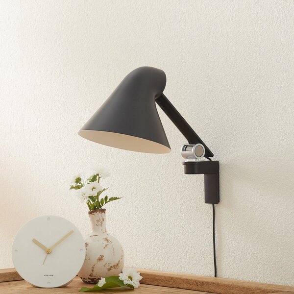 Lampă de perete Louis Poulsen, NJP, Negru, Camera de zi, Metal, Design
