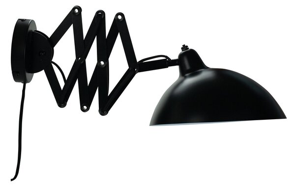 Lampă de perete Dyberg Larsen, Futura, Negru, Camera de zi, Metal, Design