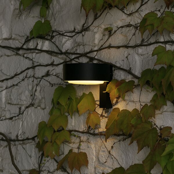 MARSET Plaff-on! aplică LED exterior, IP65, reglabil, Negru, Metal, Design
