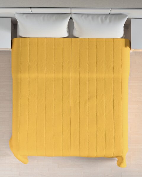 Cuvertura matlasata cu model culoare galben